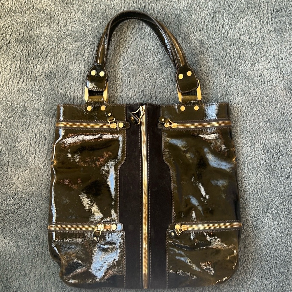 Dark green, distressed, Jimmy Choo bag new without tags